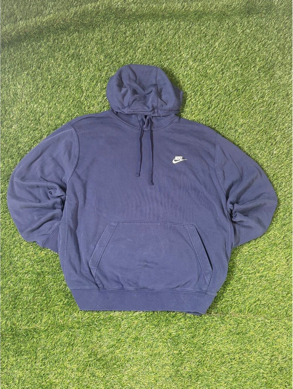 Vintage Classic Nike Hoodie Pullover Navy Cotton Mens XL